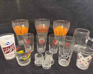 Vintage Bustle And Bump Beer Glasses Schlitz Asahi Beer And Others