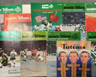 Vintage Seattle Totems Hockey Magazines