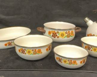 Crowning Touch Harvest Blossom Porcelain Enamel Cookware