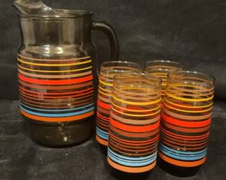 Vintage Pitcher And Glasses
