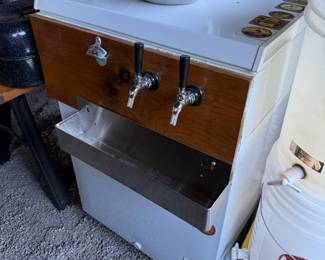 2 Stainless steel tap kegerator- works