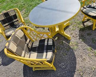 Fisks Reed Bamboo Table and Chairs