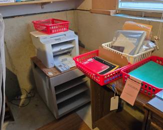 Lots of Office Supplies & Equipment; Canon Printer; Printer Stand and much more!