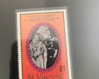 St. Vincent 40th Royal Wedding Anniversary Stamps