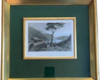 Original Print by Bartlett 1840 The Valley of the Shenandoah - 15 1/2” x 14 1/2”

