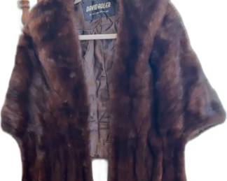 David Adler Brown Mink Fur Cape


