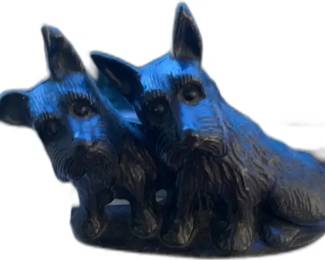 Vintage Scottish Terrier Dog Cast Iron Doorstop Bookend Scottie Dog 6" Tall

