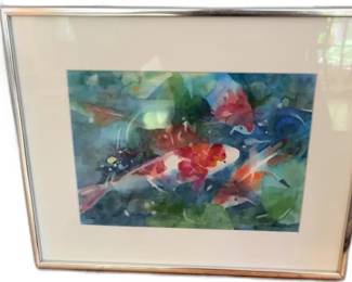 Koi Fish Watercolor Painting


