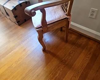 Antique Lyre Back Wooden Armchair Made in Guatemala


