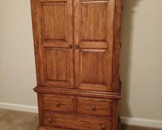 Two Piece Storage Armoire! Use it for clothes or Extra Pantry Storage! Only $80.00