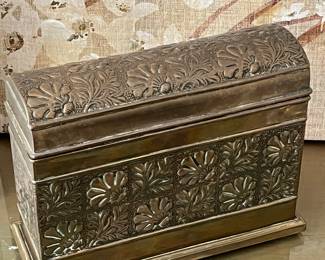 Antique brass stationary holder