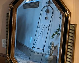 Octagonal shaped beveled mirror