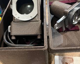 Antique Duo Master projector by Bell and Howell in case, with screen too!