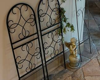 Wrought iron garden decor
