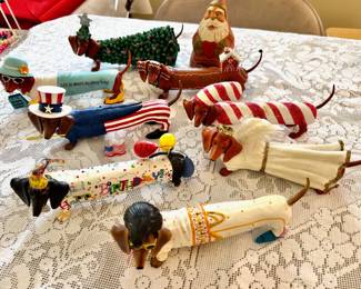 Westland "Diggety Dogs", Signed Handcrafted Elgin Santa