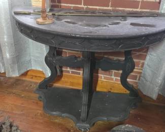 Early half wall table