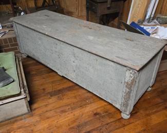 Rare early meat box w/original grey paint.