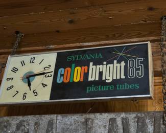 Lighted advertisement clock