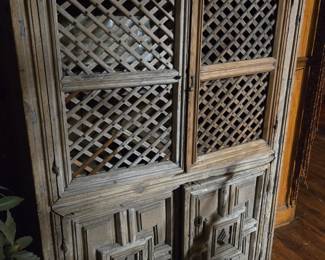 Very early primitive flat wall cupboard