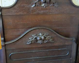 Full size Victorian walnut bed.