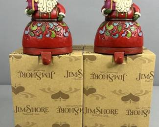 Pair of Jim Shore Santa Stocking Holders