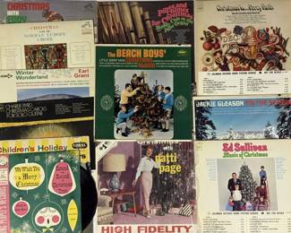 Assorted Christmas Vinyl Records Beach Boys