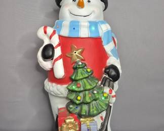 Lighted Christmas Snowman Blow-Mold