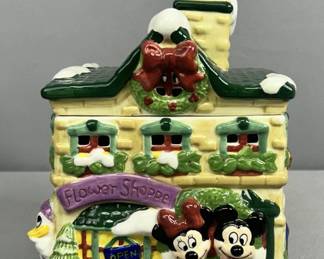 Disney Christmas Holiday House Cookie Jar