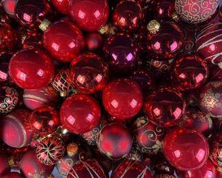 Red Bulb Christmas Ornaments