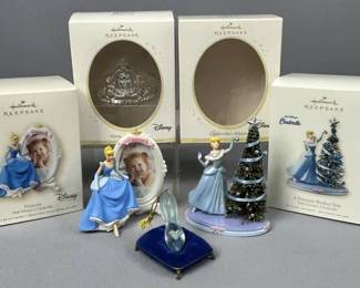Hallmark Cinderella Princess Ornaments 4pc