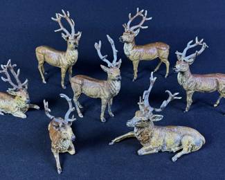 Vintage German Lead Cast Metal Reindeer