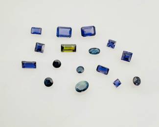 Collection of mixed shapes and sizes of tanzanite gemstones. Colors vary. 6.80 ctw.