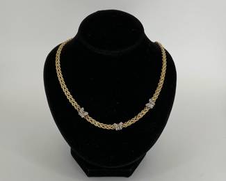 Love Earth 17" 10K gold plated silver necklace with butterfly charms. Butterflies are adorned with lab created diamonds. 16.25 gtw.