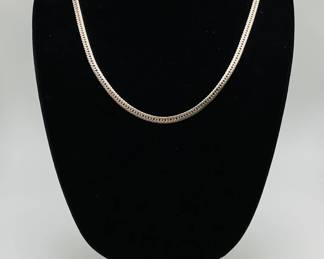 Sterling silver herringbone 22" necklace and 7" bracelet. 37 gtw.