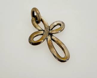 James Avery designed 1 1/2" silver cross pendant, stamped 925. 9.46 gtw.