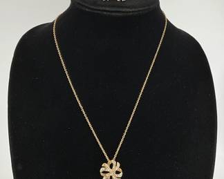 Love Earth 17" 10K gold plated silver necklace with butterfly charms. Butterflies are adorned with lab created diamonds. 16.25 gtw.
