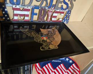 Patriotic Signs and Plate 
