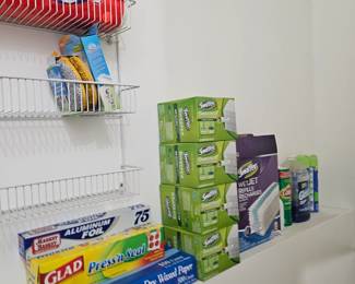 Cleaning Supplies, Foil, Wax Paper, Press'n Seal