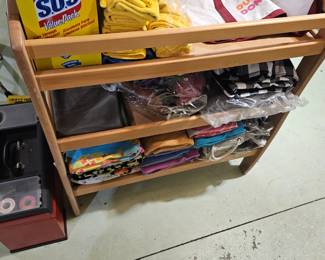 Rags/Towels, Wood Shelf