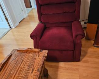 Reclining Armchair, Wooden Coffee Table