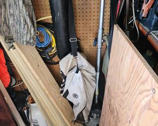 Leaf Blower, Weed Wacker, Lumber.