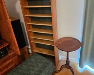 Ottoman, End Table, CD/DVD/Movie Shelves