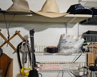Hats, Lamp, Workbench Supplies