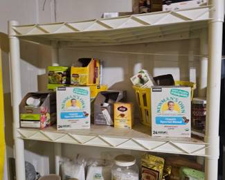Plastic Shelving, Pantry Items