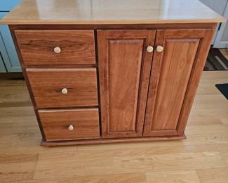 Oak Kitchen Island/Cabinet
