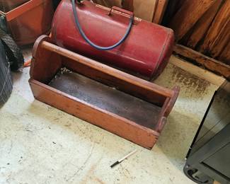 Portable Air Tank, Wooden Tool Box
