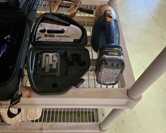 PowerShot Stapler, Wood Clamp, Ryobi Cordless Tool