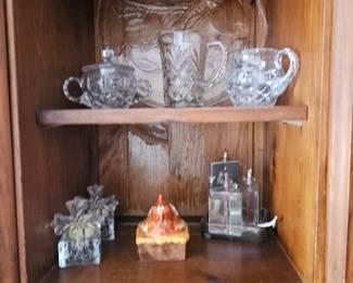 Glass Pie Plate, Glass Pitchers, Glass Sugar Bowl