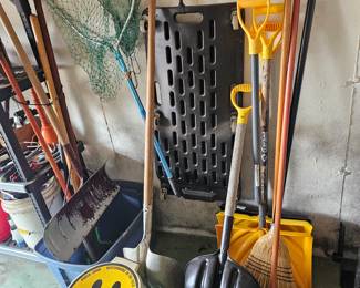 Fishing Net, Shovels, Brooms
