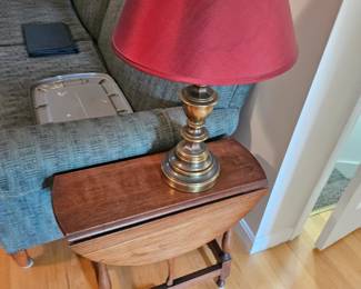 Drop Leaf Side Table, Table Lamp